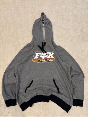 Fox Gray Hoodie with Black accents